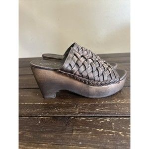 Naughty Monkey Women's Fringe Benefit Clog Sandal Women’s Size 9 Leather Bronze